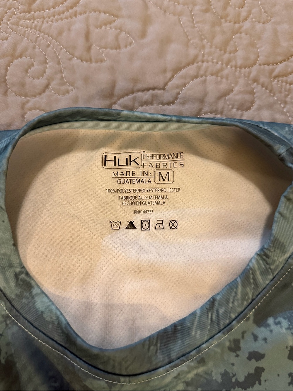 Huk Men's Long Sleeve Performance Shirt - Blue Camo - Picture 2 of 2